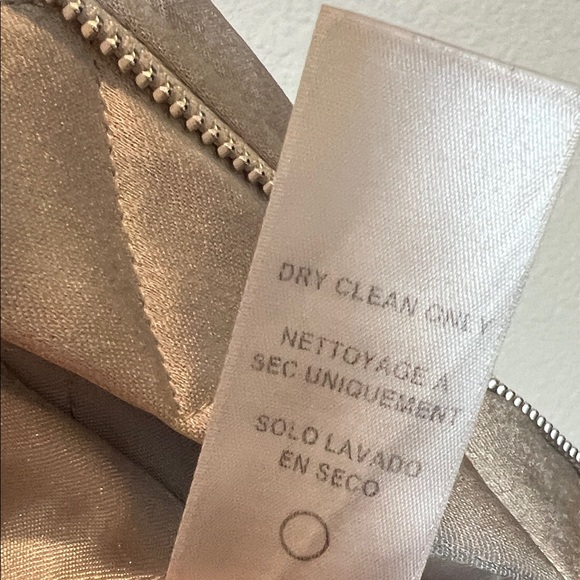 Frame Denim Atelier Satin Bomber Jacket in Champagne XS - Picture 7 of 9